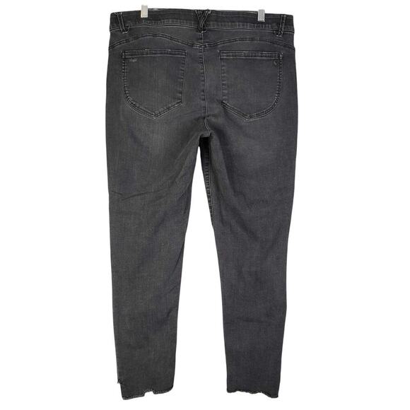 Democracy Jeans Womens Size 16 Gray Wash Ab Technology Skinny High Rise Raw Hem - Picture 3 of 11